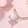 Colar Pequeno em Prata de Lei S925 em Formato de Saia para Mulheres, Acessório de Moda Versátil em Forma de Concha de Leque, Design Simples de Nicho, Atacado para Mulheres