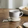 Posavasos redondo de travertino amarillo para taza de café, resistente al calor, antideslizante, impermeable, posavasos para taza de té, lavable, artículo decorativo para el hogar