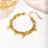 Pulseira de Aço Titânio Dourado 18K de Camada Dupla Atrai-Riqueza, Tendência no TikTok para Mulheres, Nova Joia Feita à Mão