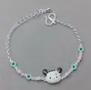 Prata Esterlina S925 Novo Óleo Gotejado Parchia Cachorro Sanrio Pulseira Design de Nicho Pulseira de Menina Outlet de Fábrica