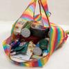 Bolsa de Compras en Stock, Tote Grande de Tela Floral, Bolsa Ecológica de Poliéster, Bolsa Plegable, Bolso de Hombro con Correa Ancha, Gran Capacidad
