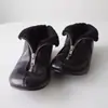 Botas de Nieve Hechas a Mano con Cremallera~Combinación de Colores Retro, Dos Formas de Usar, para Mujer, Invierno Nuevo, Terciopelo Completo, Cálidas, Botas Exteriores de Algodón