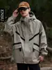 Chamarra con capucha para exteriores estilo montaña de otoño para hombre, adecuada para hombres y mujeres, chamarra casual versátil para parejas
