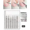 Kit com 6 peças de brocas de liga de aço tungstênio para nail art, cabeça de lixa de aço tungstênio para remoção de unhas, remover pele morta, pré-processamento russo, cabeça de lixa para nail art