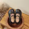 Sapatos Mary Jane de couro com laço para mulheres, estilo coreano, fáceis de combinar, novos sapatos Lolita, sapatos de princesa japonesa de outono, modernos