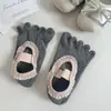 Calcetines de Yoga, Estilo Dulce y Lindo, Calcetines de Cinco Dedos con Encaje, Calcetines Antideslizantes para Pilates, Calcetines Deportivos de Piso para Mujer con Dedos Separados