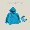 Suéter de Punto con Capucha de Color Sólido para Bebé Primavera y Otoño Estilo Coreano Suéter Pulóver con Capucha para Niños y Niñas Ropa de Abrigo Elegante