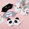 Máscara de Olho de Pelúcia Unicórnio Gato Gradiente Fofa Transfronteiriça Desenho Animado Preguiça Panda Bloqueio de Luz Confortável para Dormir