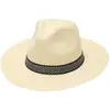Moda Coreana de Verano Lazo de Cinta Sombrero de Paja para Mujer Vacaciones en la Costa Protección Solar y Sombrilla Plegable Sombrero de Playa para Hombre