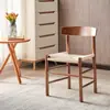 Silla tejida estilo japonés, Silla J9 de ratán, cáñamo y madera maciza estilo nórdico, Silla de comedor retro simple para uso doméstico con respaldo
