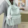 Mochila de gato de desenho animado estilo coreano, um design único para mulheres, com um visual preppy e colegial, perfeita para estudantes, e uma mochila fofa, casual e versátil para o dia a dia