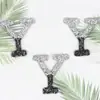 Pegatinas de Letras del Alfabeto Inglés con Pedrería, 6 Cuentas de Perla Grandes con Letras, 26 Letras Pequeñas con Pedrería, Accesorios para Joyería DIY