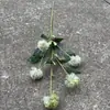 Fabricante de Flores Artificiales para Bodas Verdes Hortensia Verde Rosa Rocío de Golondrina Loto Bola de Cebolla Decoración Suave para Bodas Flor Artificial al por Mayor