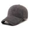 Chapéu Quente Outono e Inverno para Meia-idade e Idosos Moda Simples para Exterior à Prova de Frio Proteção para as Orelhas Boné de Baseball com Forro de Lã Boné Espessado para Homens