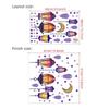 Linterna Morada Luna Estrellas Vacaciones PVC Adhesivo Decorativo JS-N1222 Adhesivo de Pared de Luz Decorativa de Vacaciones Transfronterizo