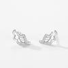 Pendientes de plata de ley S925 con alas de ángel y microdiamantes, estilo europeo y americano, para mujer, con personalidad, pendientes que combinan con todo.