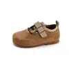 Zapatos pequeños de cuero para niña, colección primavera/otoño 2026, estampado de leopardo retro, elegantes y a la moda, suela blanda, zapatos de bebé, planos estilo Birkenstock