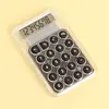 Mini Calculadora Fofa de Mão Portátil Bolso Computador Cor de Doce Transparente Presente Estudante Calculadora