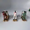 Decoración Colgante Navideña de Caballo Mecedora Pintado de Resina Transfronteriza Adorno para Árbol de Navidad Adorno Colgante Pequeño Adorno Pequeño Estilo Ins