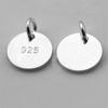 Etiqueta de plata YB 925 logo plateado colgante creativo etiqueta accesorios al por mayor 30570