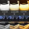 Fita de LED super brilhante, fita de LED autoadesiva, 220V sem driver, COB à prova d'água de alta pressão, para teto de sala de estar em casa, fita de luz linear suave