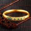 Pulseira de pavão em esmalte método antigo de ouro de areia vietnamita pulseira estilo antigo chinês pulseira de pavão banhada a cobre para mulheres atacado