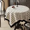 Toalha de Mesa Redonda de Luxo Leve Impermeável à Prova de Óleo Lavável PVC Novo Estilo Toalha de Mesa de Jantar Atmosfera Doméstica Cobertura de Mesa de Café