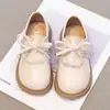 Sapatos Femininos Sapatos de Princesa para Crianças 2026 Novo Estilo Primavera e Outono Menina Laço Fashion Sola Macia Sapatinhos de Couro