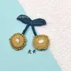 Nuevos Parches Bordados de Cerezas Lindos para Accesorios de Ropa DIY, Pinzas para el Cabello, Hilo y Adornos Florales