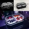Plato de Bocadillos con Luz LED Acrílica Bandeja Bar KTV Soporte para Frutas Plato de Frutas Creativo de Cuatro/Seis Compartimentos