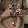 Capa para Celular Huawei Nova14 com Corrente para Pendurar, Design Exclusivo para Huaweinova13Pro, Padrão Floral de Tela Cheia