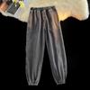 Pantalones cortos holgados y grandes de primavera y verano, pantalones harén de estilo Hong Kong, ropa de trabajo, pantalones vaqueros, pantalones hasta los tobillos para hombres y mujeres, temporada fina