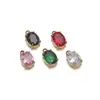 Pendente Oval de Garra de Diamante em Aço Inoxidável Europeu e Americano Versátil Pingente de Zircônia Acessórios para Joias DIY Colar Pulseira Brinco