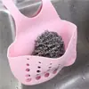 Cesta de Armazenamento Suspensa para Ralo de Pia de Plástico Ajustável Rack de Armazenamento para Itens Pequenos e Utensílios de Cozinha Rack de Drenagem