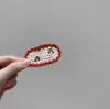 Pasador de Ganchillo de Lana Hecho a Mano DIY Orejas de Conejo Lindas Pasador Estéreo de Hierba Flor Pasador BB de Lana Hecho a Mano