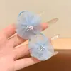 Goma para el pelo de flor de gasa estilo coreano para niños, para coleta pequeña de bebé, floral, alta elasticidad, no daña el pelo, súper de hada, dulce