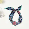 Pañuelo de Seda Pequeño Largo Estrecho Corto para Mujer, Estilo Francés Retro, Primavera y Otoño, Cinta para Atar Bolsos, Diadema, Decoración de Serpentina, Pañuelo Delgado
