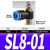 Conector Pneumático SL8-02 Válvula Borboleta SL6-01 Válvula de Controle de Velocidade SL4-M5 Controle de Velocidade Mangueira de Ar SL10-03 SL12-04