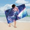 Toalla de Baño de Terciopelo de Doble Cara, Absorbente de Agua, Secado Rápido, con Estampado Infantil, Toalla de Dibujos Animados, Protector Solar Amazon Seaside, Toalla de Playa para Nadar