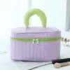 Bolsa de Maquillaje Portátil de Alta Gama 2025 con Bloques de Color para Viajes de Negocios y de Placer, Gran Capacidad, Neceser de Alta Gama, Bolsa de Almacenamiento