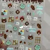 Adesivos de unha finos e delicados de urso estilo coreano ins, adesivos de decoração de unha estilo gelatina 3D, adesivos adesivos fofos à prova d'água