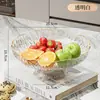 Linguagem das Flores Prato Alto de Frutas Orvalho Gelado para Sala de Estar em Casa Luxo Acessível Drenante de Alto Valor Prato para Frutas Grande Capacidade Prato para Lanches Doces