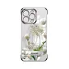 El Soporte Flor de la Otra Orilla es Adecuado para Funda de Teléfono Móvil Transparente Apple 16 13Promax Borde Galvanizado Sin Bordes 15 Ultradelgado 14 Anticaídas