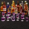 Miniatura Mini Modelo Copa de Vino Artificial Resina Micro Paisaje Pequeña Decoración Adornos Juguetes DIY