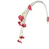 Flores de cala artificiales para arreglo de escena temática de pesca, decoración de paisajismo con flores falsas terminadas, adornos de flores artificiales hechos a mano en stock