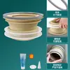 Anillo de sellado para brida de inodoro accesorios para inodoro base universal válvula antirretorno anti-agua anti-olor engrosado anti-fugas