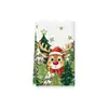 Paño de cocina navideño transfronterizo europeo y americano gofrado navideño de cocina absorbente paño de té multifuncional paño de limpieza para lavar platos