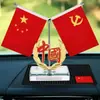 Adorno de Coche con Bandera Nacional de Cristal Bandera Roja Pequeña de Coche Decoración Interior de Coche Bandera Roja de Cinco Estrellas Decoración de Escritorio