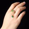 Anillo de Piedra Luminosa con Cuentas Redondas Hecho a Mano de Palosanto Anillo de Madera Tallada en Madera Anillo de Tabla de Sándalo para Hombres y Mujeres