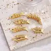 Banho de Ouro Real, Galvanoplastia Conservadora de Cor, Pingente de Peixe Dourado Koi, Joias Artesanais DIY, Acessórios para Pulseira, Colar, Brinco